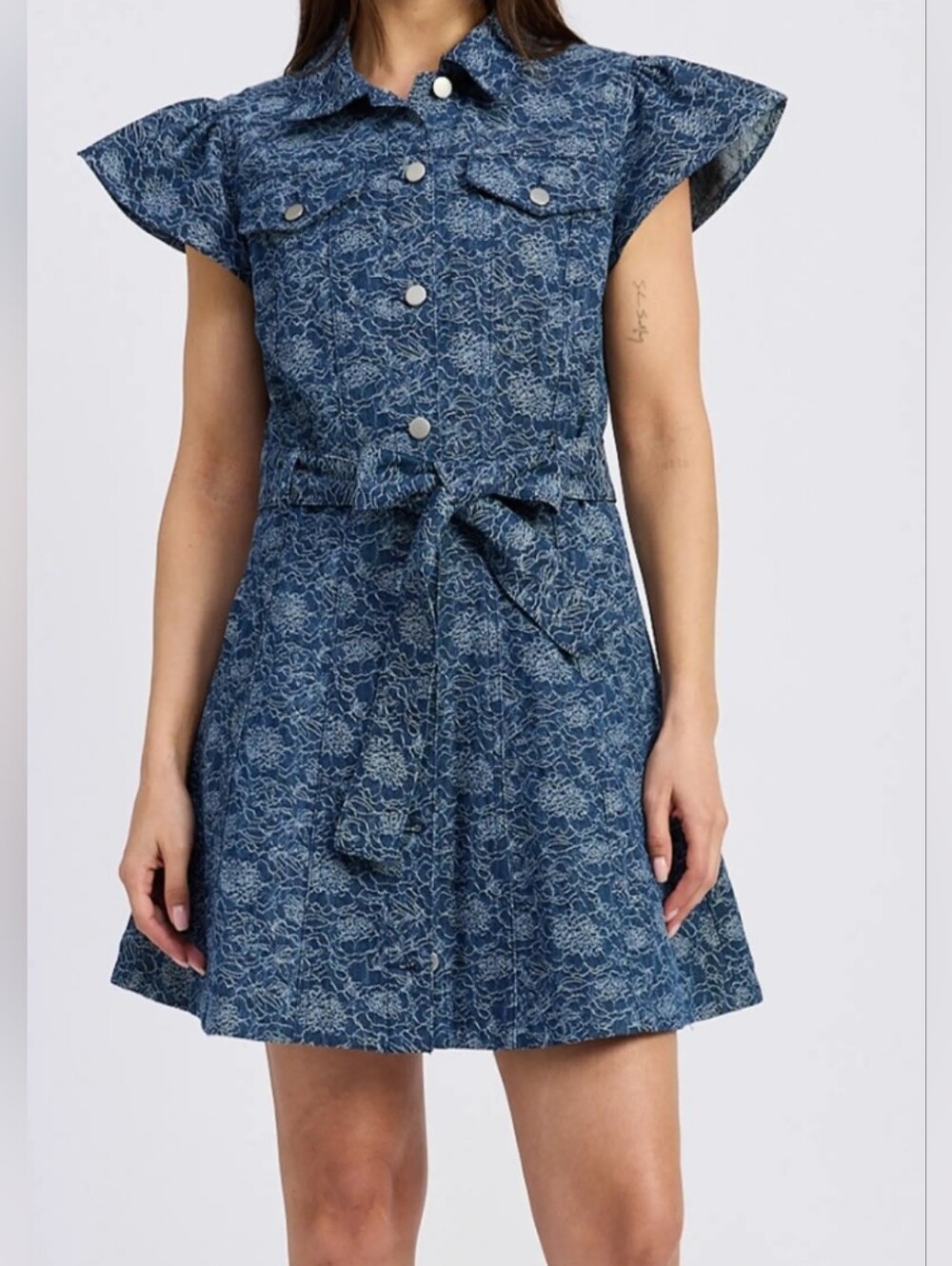 En Saison Eliana Floral Cotton Minidress